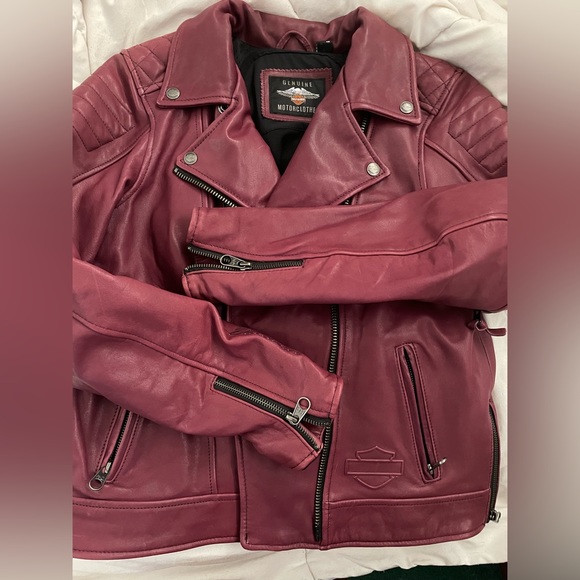Harley-Davidson Jackets & Blazers - Burgundy Leather Harley Davidson jacket